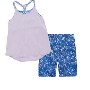 Zella Girls Activewear Set - Size Large (10/12) - Blue/Purple